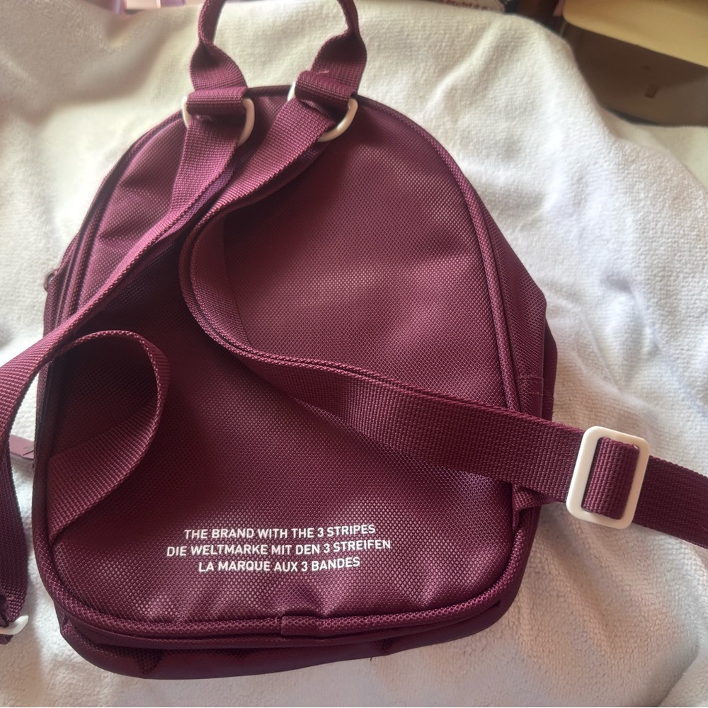 Adidas Burgundy Mini Backpack - Picture 7 of 7